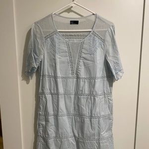 Gap light blue cotton eyelet summer dress (medium)